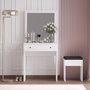 Hanah Home Felix Tocador con Espejo y Silla Blanco